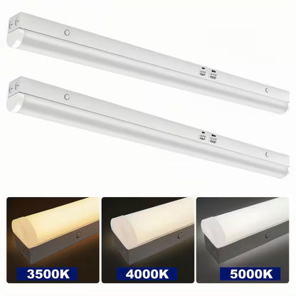 3.38 Ft. White Integrated LED Utility Shop Lights 200-Watt Equivalent Cct/Wattage Selectable,0-10-Volt Dimmable (2-Pack)