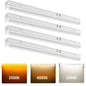 4 Pack 3.38 Ft. Linear Integrated LED White Strip Light Fixture, Cct/Wattage Selectable Hanging Ceiling Light for Garage