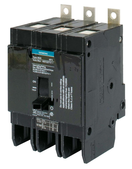 Siemens - BQD315 - Bolt On Circuit Breaker, 15 Amps, Number of Poles: 3, 277/480VAC AC Voltage Rating