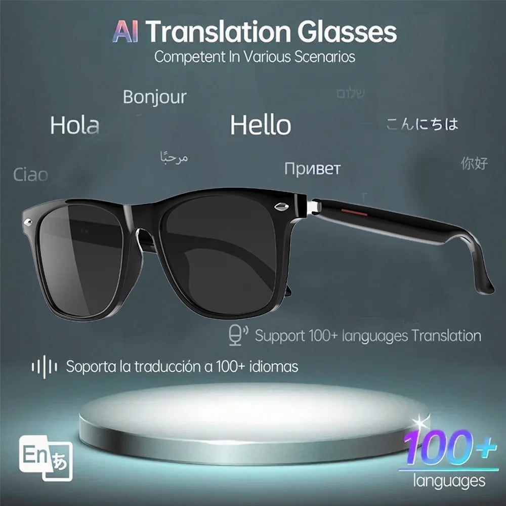 SENBONO E13 Smart AI Translation Glasses Bluetooth Wireless Call Music Outdoor AI Smart Glasses Smart Sports Sunglasses