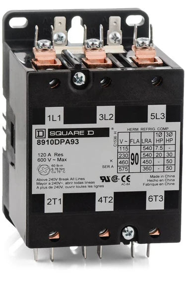 Square D 8910DPA93V09 Definite Purpose Contactor