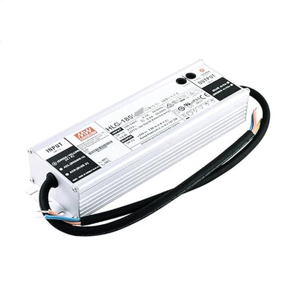 Mean Well HLG 185W 42V 4.4A LED Driver， HLG-185H-42A Switching Power Supply Converter Transformer with IP65, PFC Function, Metal Case, Constant Voltage/Current