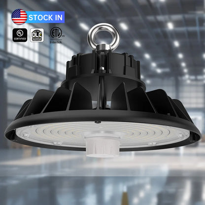 100-300W Black 200 Watt IP65 Foco Industrial Lampara Hi Bay Lamp Warehouse Highbay Ufo Light High Bay Led for Gym Garage